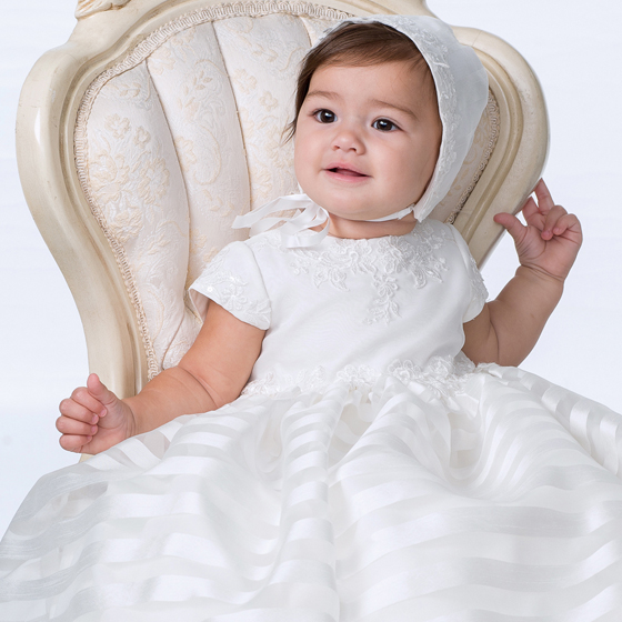 Sarah Louise Christening Gown and Bonnet 1040